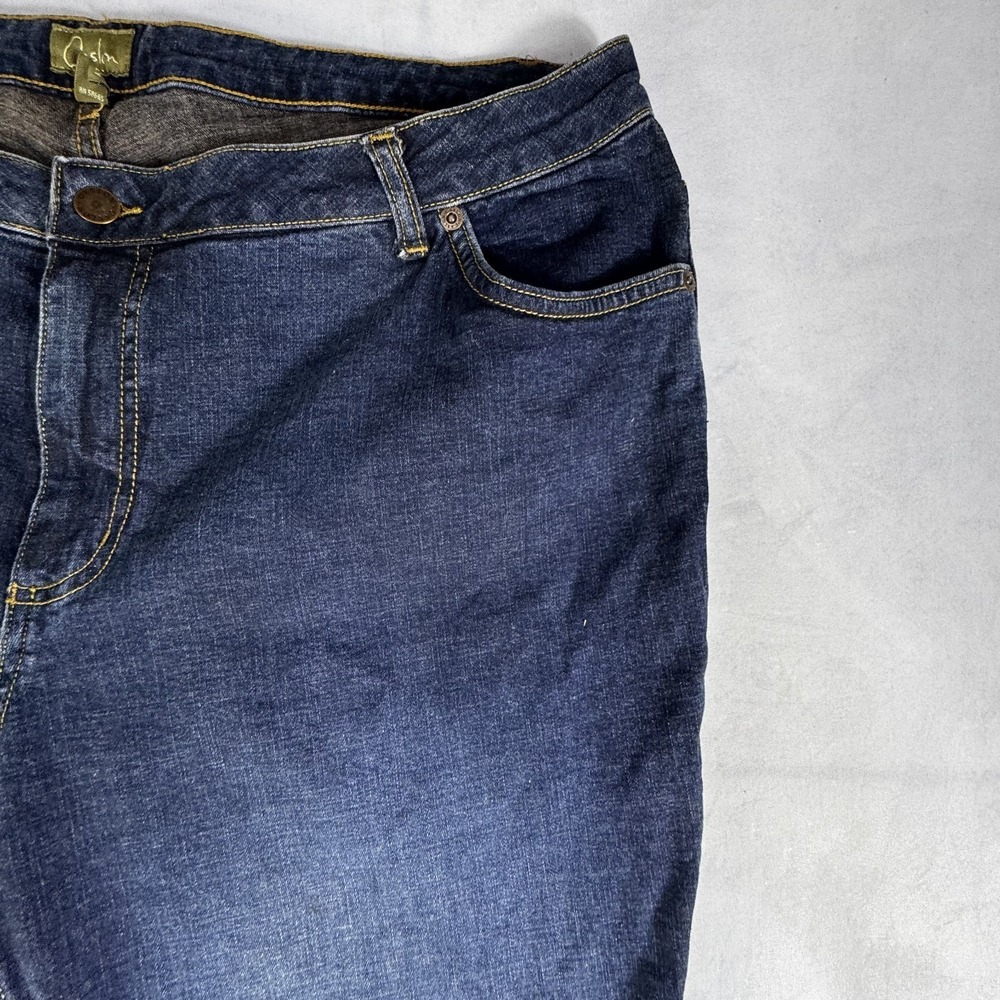 Caslon Womens Bootcut Jeans Blue Denim Dark Wash Classic Comfort 20W Petite - Picture 4 of 16